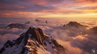 Sunrise Above The Clouds Wallpaper